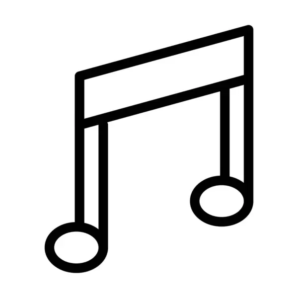 Icono Línea Gruesa Del Vector Música Para Uso Personal Comercial — Archivo Imágenes Vectoriales