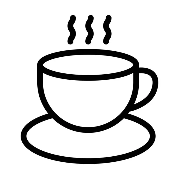 Tea Vector Thick Line Icon Für Den Persönlichen Und Kommerziellen — Stockvektor