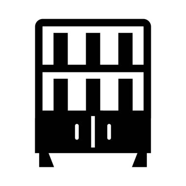 Kişisel ve ticari kullanım için kitaplık vektörü kabartma simgesi