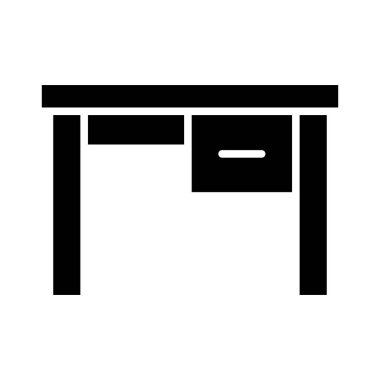 Kişisel ve Ticari Kullanım için Masa Vektörü Glyph Simgesi