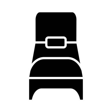 Kişisel ve ticari kullanım için tek yatak vektörü kabartma simgesi