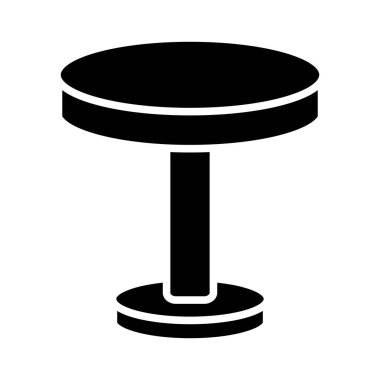 Kişisel ve ticari kullanım için Yuvarlak Masa Vektörü Kabartma Simgesi