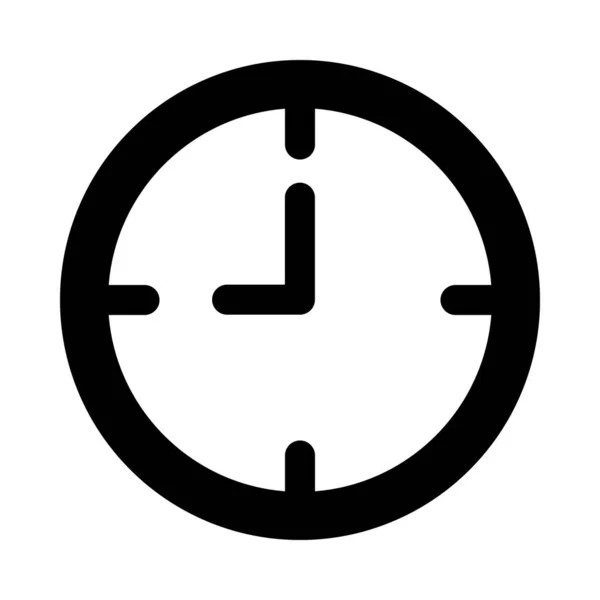 Relógio Vector Glyph Ícone Para Uso Pessoal Comercial — Vetor de Stock