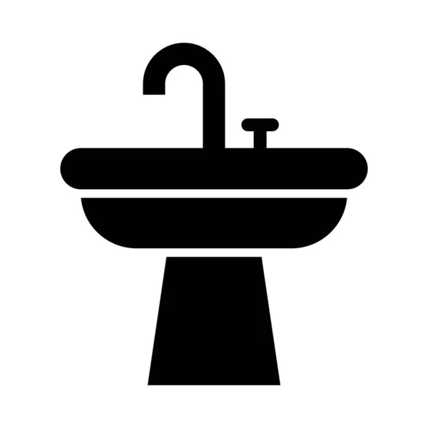 Sink Vector Glyph Icon Για Προσωπική Και Εμπορική Χρήση — Διανυσματικό Αρχείο