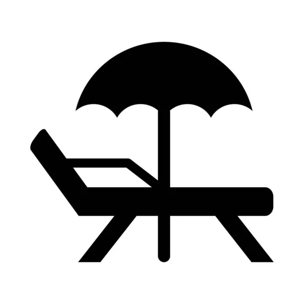 Ícone Glifo Vetor Cadeira Plataforma Para Uso Pessoal Comercial — Vetor de Stock