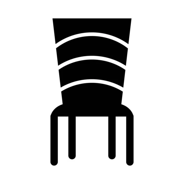 Jídelní Židlička Vektor Glyph Ikona Pro Osobní Komerční Použití — Stockový vektor