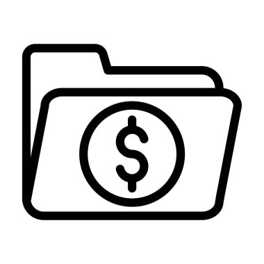 Kişisel ve Ticari Kullanım İçin Para Vector Kalın Çizgi Simgesi