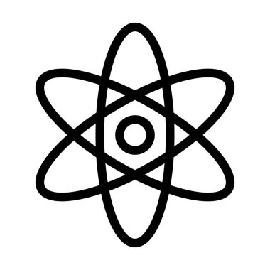 Kişisel ve ticari kullanım için Atom Vektörü Kalın Çizgi Simgesi