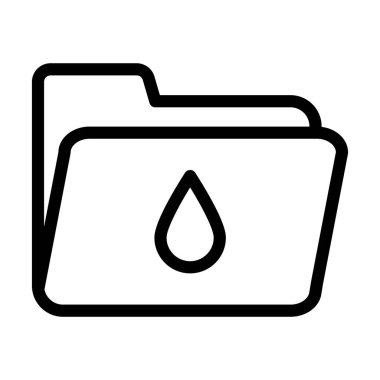 Kişisel ve ticari kullanım için Su Vektörü Kalın Çizgi Simgesi