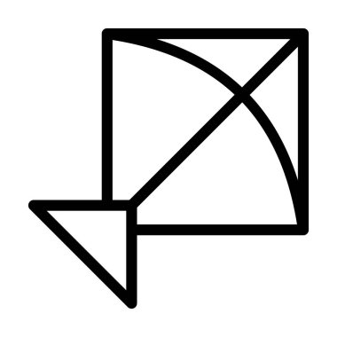 Kişisel ve ticari kullanım için Kite Vector Kalın Çizgi Simgesi