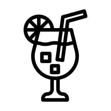 Kişisel ve Ticari Kullanım İçin Limonata Kalın Çizgi Simgesi