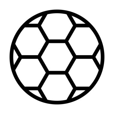 Kişisel ve ticari kullanım için Futbol Vektörü Kalın Çizgi Simgesi