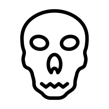 Kişisel ve ticari kullanım için Kurukafa Vektörü Kalın Çizgi Simgesi