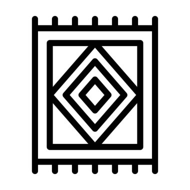 Kişisel ve ticari kullanım için Halı Vektörü Kalın Çizgi Simgesi