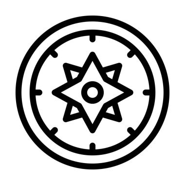 Kişisel ve ticari kullanım için Pusula Vektör Kalın Çizgi Simgesi