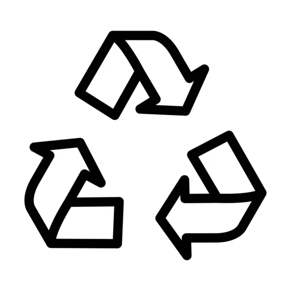 Recycle Vector Thick Line Icon Für Den Persönlichen Und Kommerziellen — Stockvektor