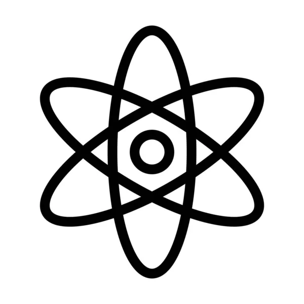 Atom Vektor Vastagvonalas Ikon Személyes Kereskedelmi Használatra — Stock Vector