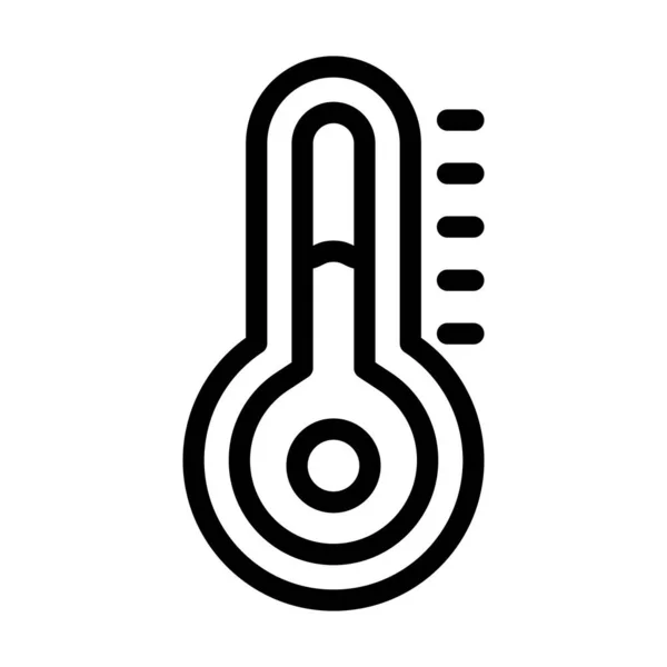 온도계 Vector Thick Line Icon Personal Commercial Use — 스톡 벡터