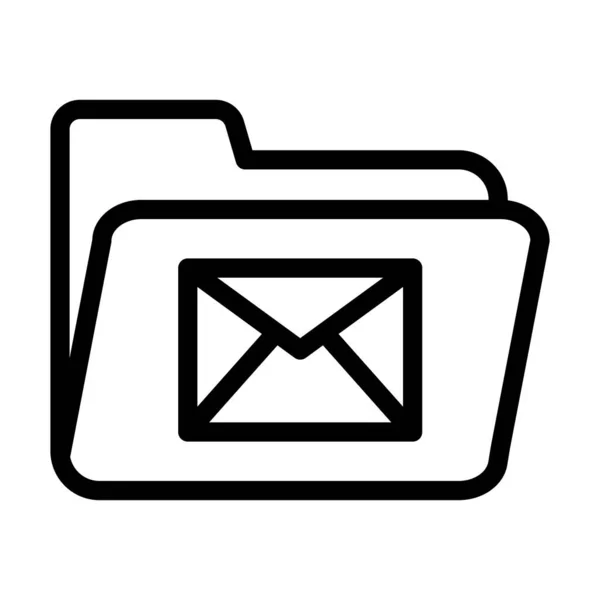 Mail Vector Dikke Lijn Pictogram Voor Persoonlijk Commercieel Gebruik — Stockvector
