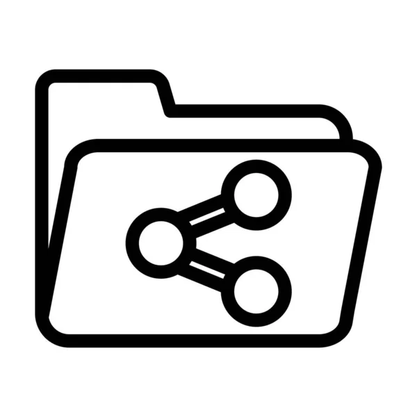 Compartir Vector Thick Line Icono Para Uso Personal Comercial — Vector de stock