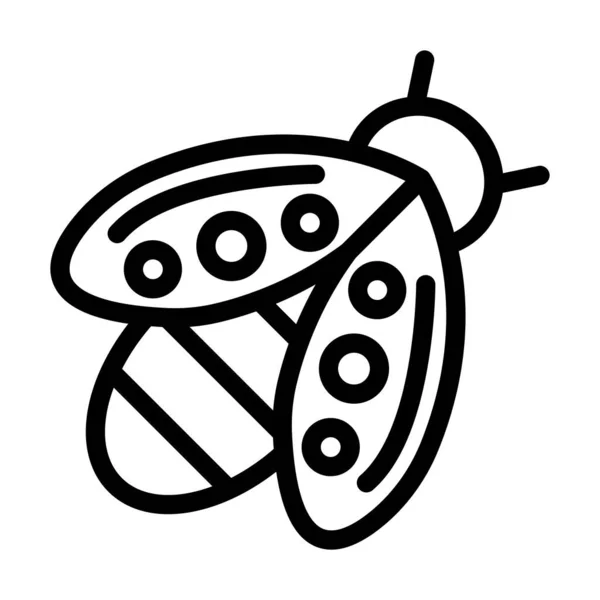 Bee Vector Thick Line Icon Für Den Persönlichen Und Kommerziellen — Stockvektor