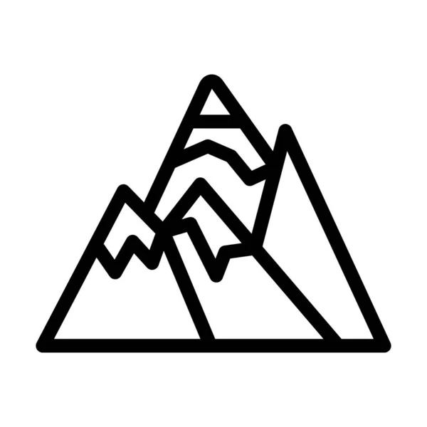 Vector Montañas Línea Gruesa Icono Para Uso Personal Comercial — Archivo Imágenes Vectoriales