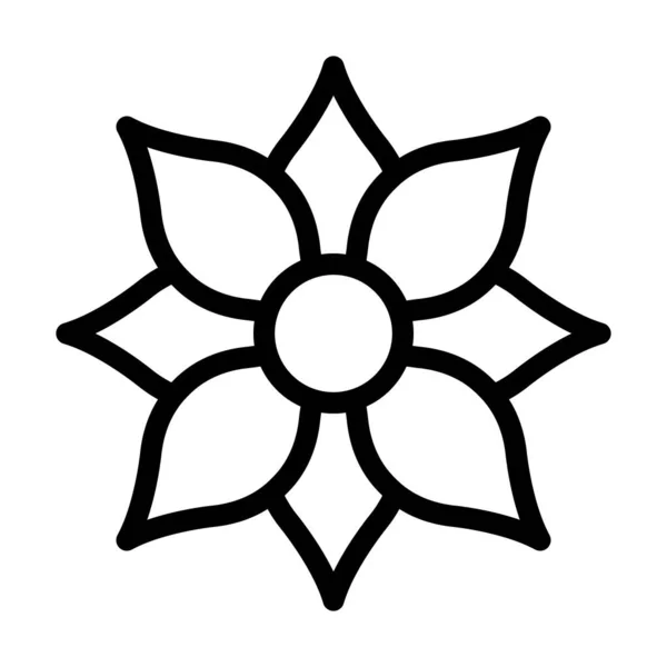 Blume Vector Thick Line Icon Für Den Persönlichen Und Kommerziellen — Stockvektor