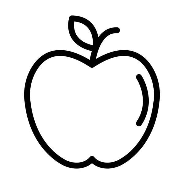 Icono Línea Gruesa Del Vector Apple Para Uso Personal Comercial — Vector de stock