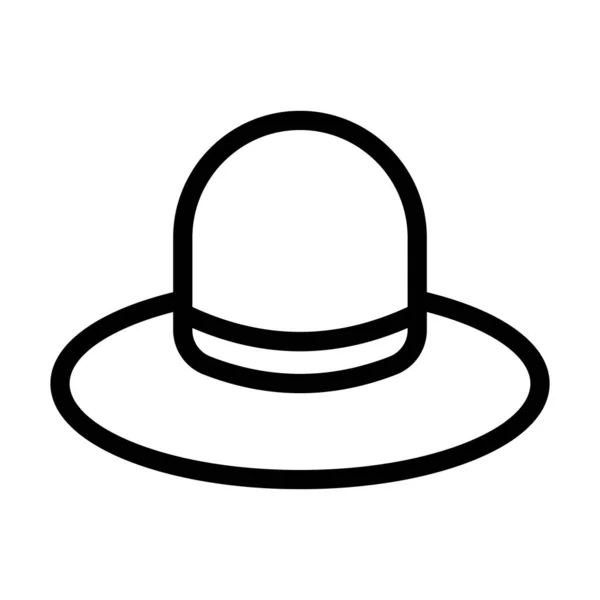 個人的および商業的使用のための帽子ベクトル太線アイコン — ストックベクタ
