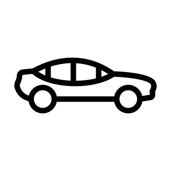 Car Vector Thick Line Icon Personal Commercial Use — Stock Vector