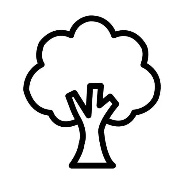 Значок Толстая Линия Вектора Дерева Личного Коммерческого Использования — стоковый вектор