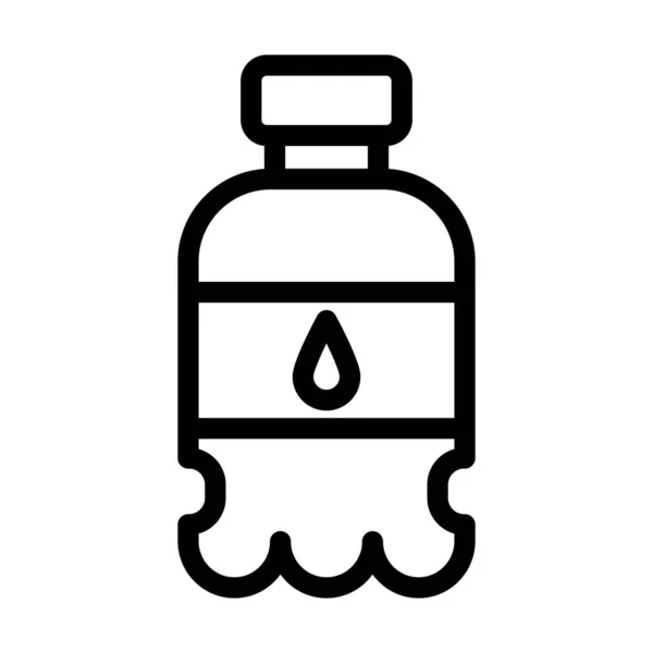 Вектор Бутылок Водой Икона Толстая Линия Личного Коммерческого Использования — стоковый вектор