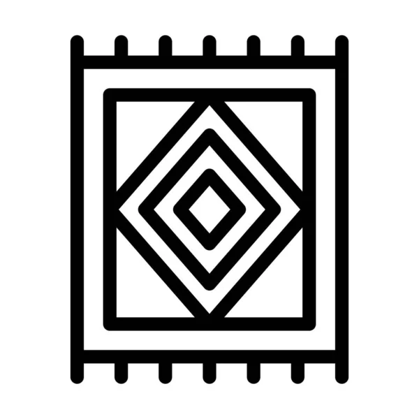 Teppich Vector Thick Line Icon Für Den Persönlichen Und Kommerziellen — Stockvektor
