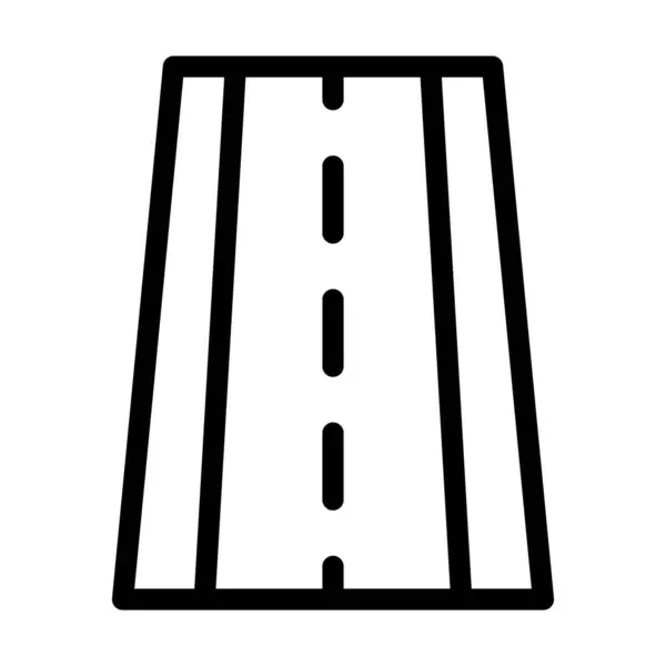 Road Vector Thick Line Icon Für Den Persönlichen Und Kommerziellen — Stockvektor