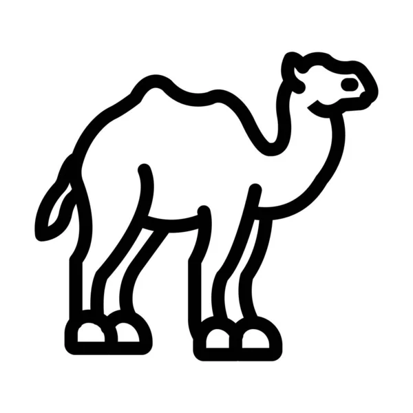 个人和商业用途的骆驼矢量厚重线图标 — 图库矢量图片
