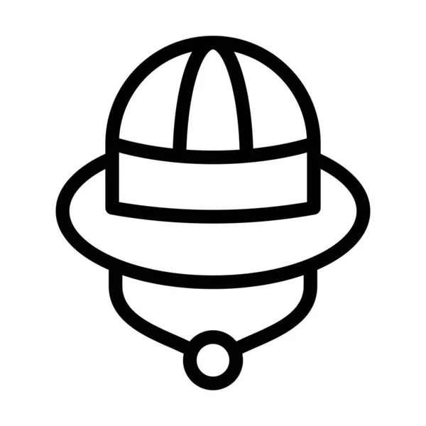 Explorer Hat Vector Thick Line Icono Para Uso Personal Comercial — Archivo Imágenes Vectoriales