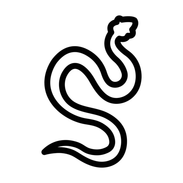 Icône Épaisse Ligne Vecteur Serpent Pour Usage Personnel Commercial — Image vectorielle
