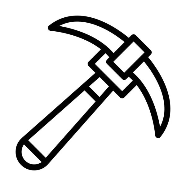 Pickaxe Vector Thick Line Icon Personal Commercial Use — 스톡 벡터