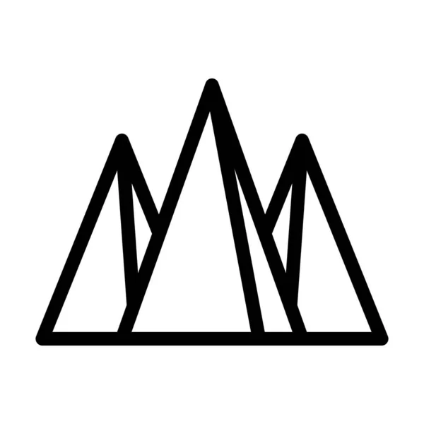 Піраміди Векторна Товста Лінія Піктограма Особистого Комерційного Використання — стоковий вектор