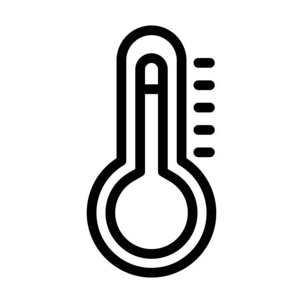 个人和商业用途的温度矢量厚重线图标 — 图库矢量图片