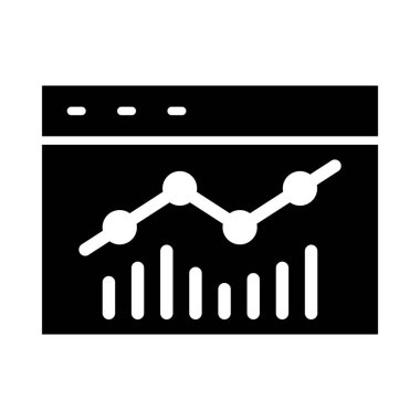 Kişisel ve Ticari Kullanım İçin Veri Görselleştirme Vektörü Kabartma Simgesi