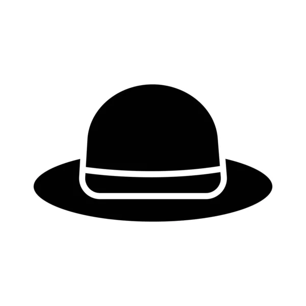White Hat Vector Glyph Ikona Pro Osobní Komerční Použití — Stockový vektor