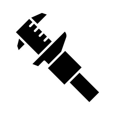 Kişisel ve ticari kullanım için Caliper Vektör Glyph Simgesi