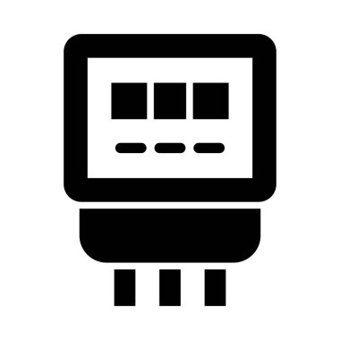 Kişisel ve Ticari Kullanım İçin Elektrik Metre Vektörü Kabartma Simgesi