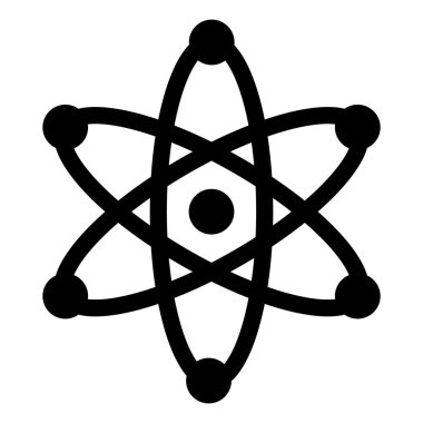 Kişisel ve Ticari Kullanım İçin Atom Vektörü Kabartma Simgesi