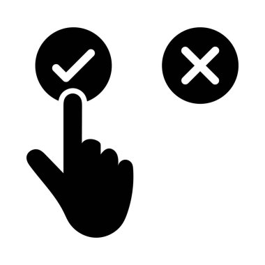 Kişisel ve ticari kullanım için evet vektör sembolü simgesi