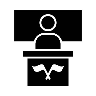 Kişisel ve Ticari Kullanım İçin Siyasetçi Vektör Sembolü