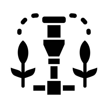 Kişisel ve ticari kullanım için sulama sistemi vektörü kabartma simgesi