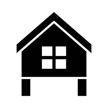 Kişisel ve ticari kullanım için tavuk kümesi vektörü kabartma simgesi