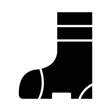 Çiftçi Ayakkabı Vektörü Glyph Simgesi Kişisel ve Ticari Kullanım İçin